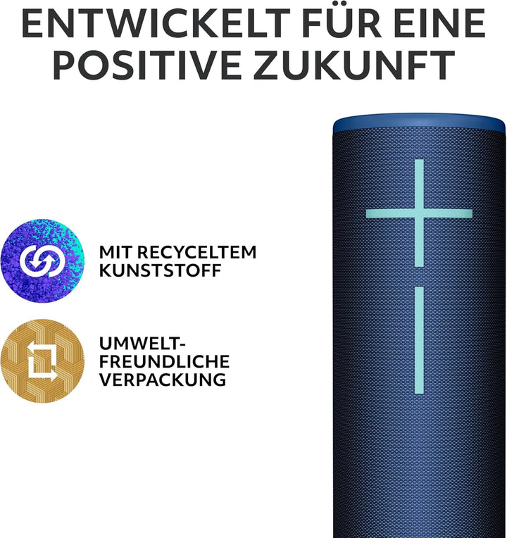 Ultimate Ears MEGABOOM 4 – mobiler, wasserdichter, schwimmfähiger Bluetooth-Lautsprecher mit kräftig
