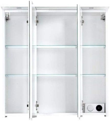 Schildmeyer Spiegelschrank, Holz, weiss, 70.5x16x73 cm, 70.5x16x73 cm