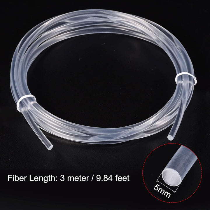 sourcing map PMMA Seitenglühend Glasfaserkabel 5mm 3.0M für LED Lichtleiter im Haus, Hotel