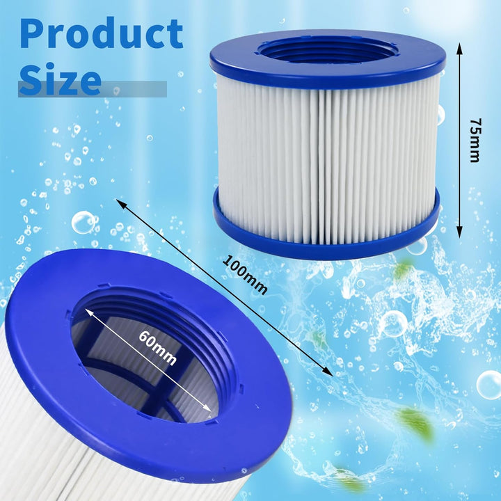 JEFFEL Infinite Spa Filter zum Schrauben, für Spa Ersatz Hot Tub, aufblasbar, ohne Schrauben, 75 x 1