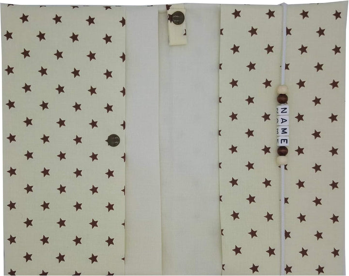 Grosse Windeltasche XXL mit Name Wickeltasche vanille/braun Innen glatte Baumwolle, vanille/braun In