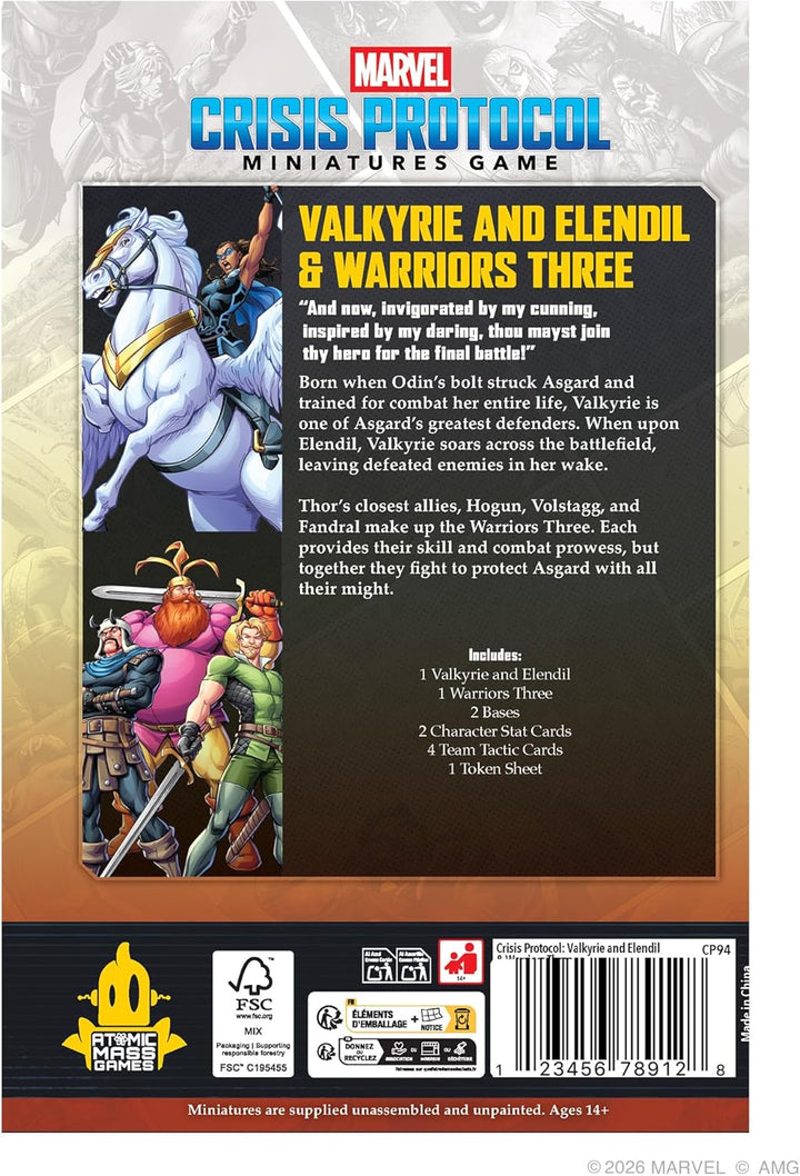 Asmodee, Marvel: Crisis Protocol –Valkyrie and Elendil & Warriors Three, Character Pack, EN-Version,