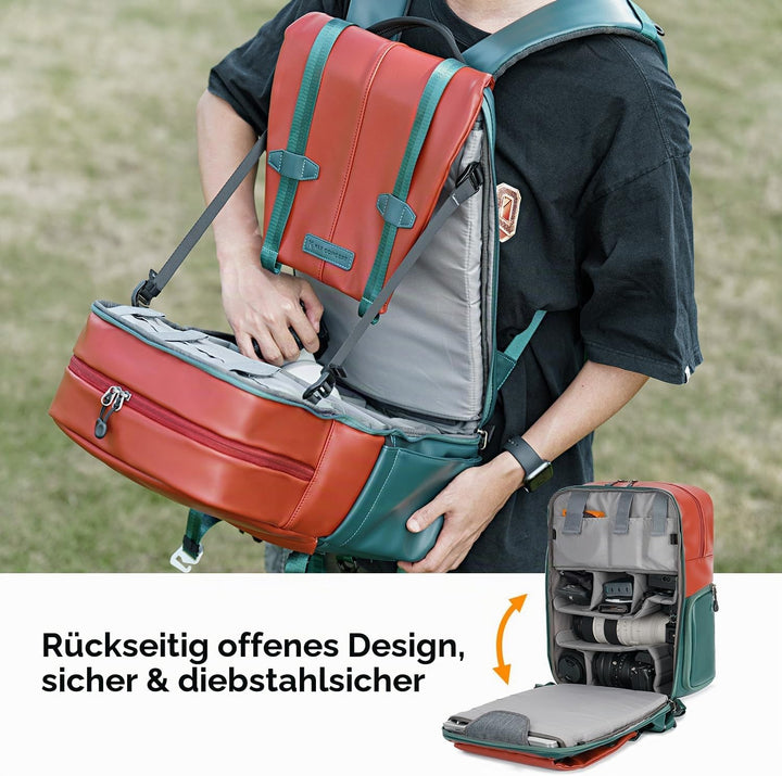 K&amp;F CONCEPT Kamerarucksäcke 20L, Grosse Camera Backpack 15,6 Zoll Laptopfach, Spritzwassergeschutzt
