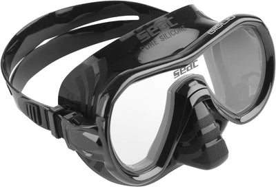 Seac Unisex Jugend Set Giglio MD Valve Schnorchelset mit Maske und Schnorchel mit Wasserausblasventi