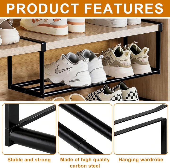 Hängendes Schuhregal Organizer Im Schrank, Erweiterbar Schrankregal, Verstellbarer 40-70cm, Schuhorg