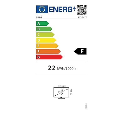 Xoro HTL 2477 60 cm (23.6 Zoll) SmartTV HD Fernseher mit integriertem HD Triple Tuner (DVB-S2/T2/C),