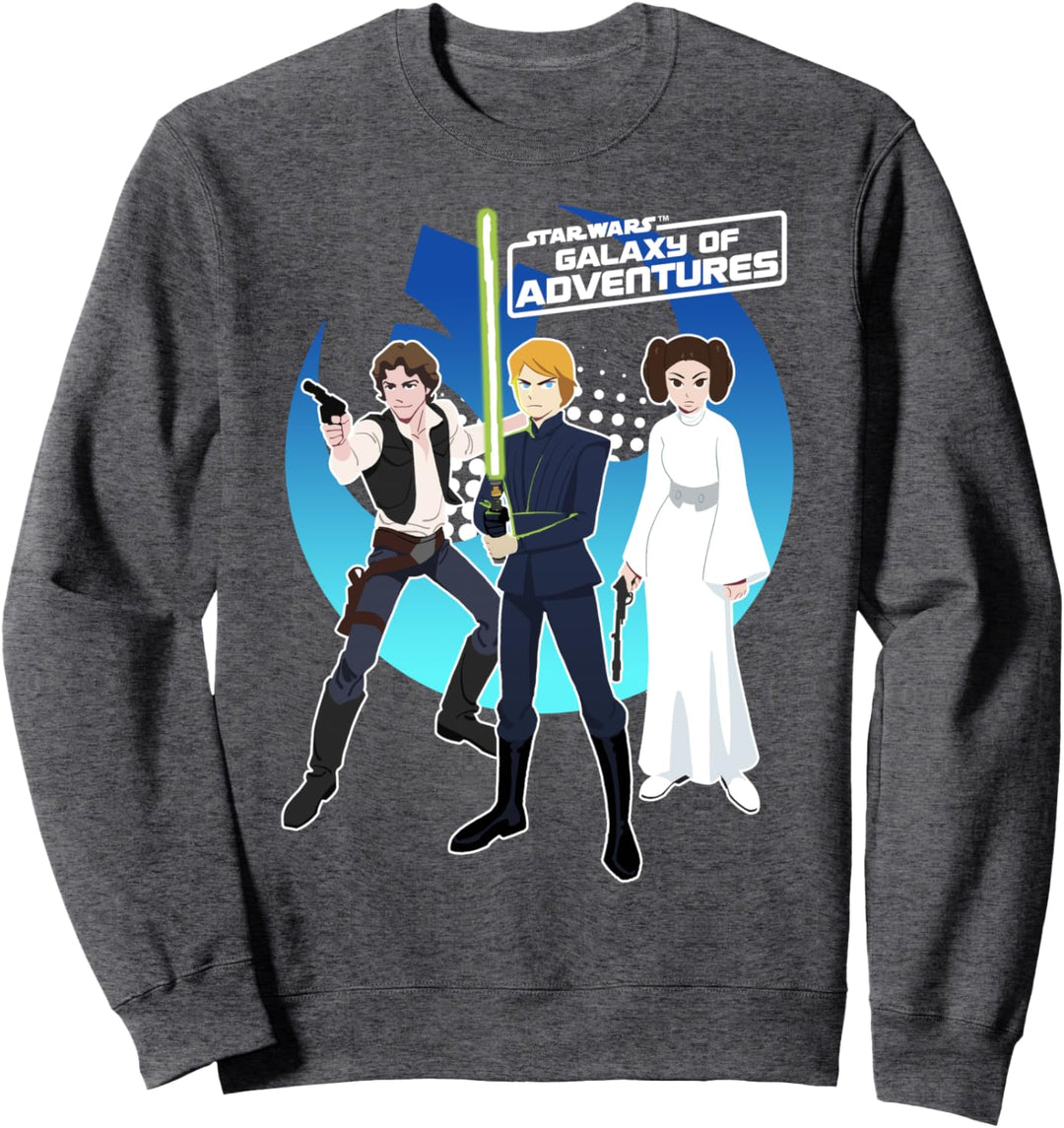 Star Wars Group Shot Trio Rebel Logo Sweatshirt