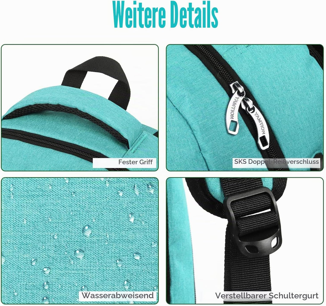 YAMTION Rucksack Schule,Schulrucksack Mädchen und Jungen Schultasche schulranze für Reisen Studium S