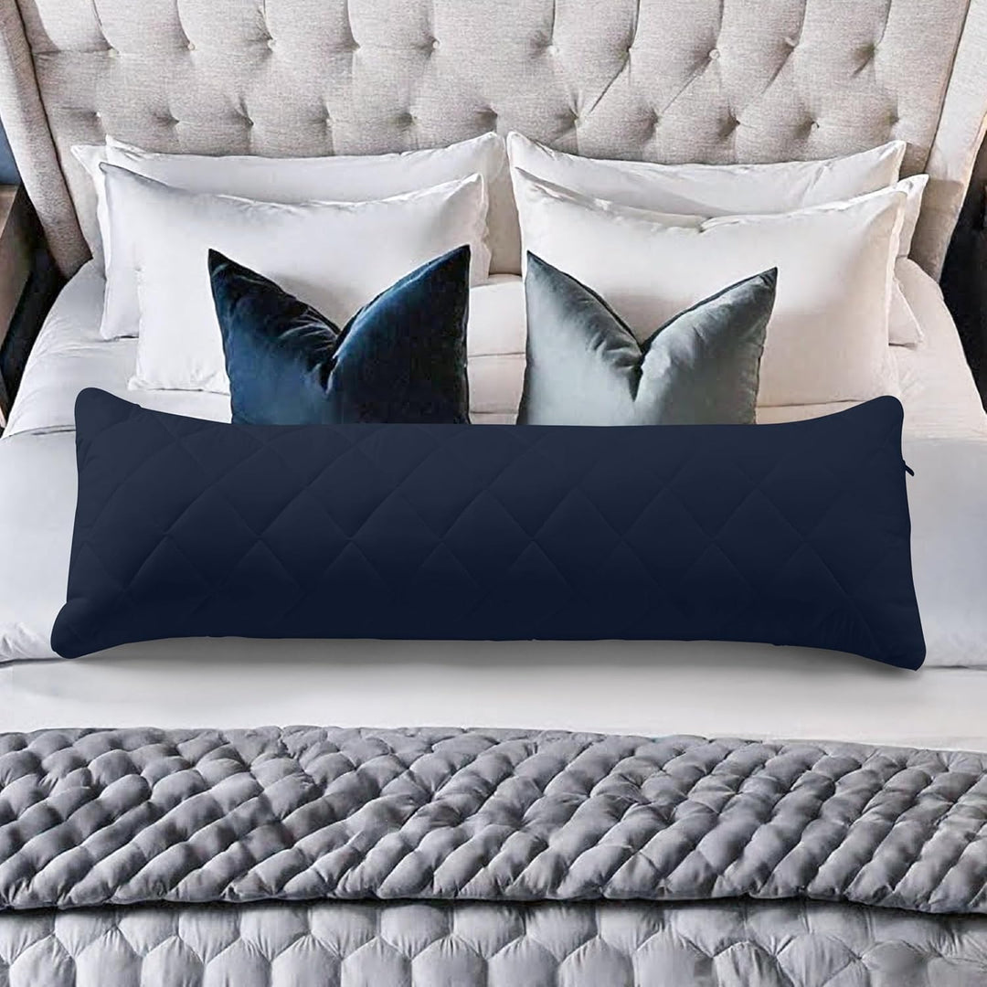 Utopia Bedding Seitenschläferkissen Körperkissen Schwangerschaftskissen | 40x145 cm Blau Bezug aus g