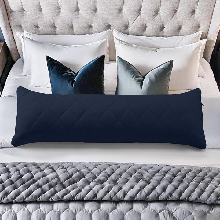 Utopia Bedding Seitenschläferkissen Körperkissen Schwangerschaftskissen | 40x145 cm Blau Bezug aus g