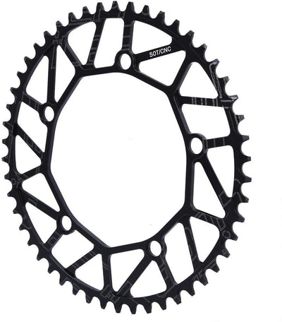 VGEBY Fahrradplatte, Positive und Negative Zähne aussen, 130BCD Tretlager Einzelrad Kettenblatt Sing