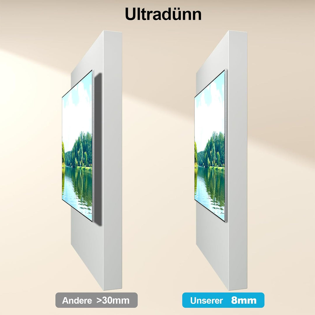 Supcline Ultra Slim TV Wandhalterung für 42 bis 100 Zoll Frame TV-Rahmen & Flach Fernseher, nur 0,8c