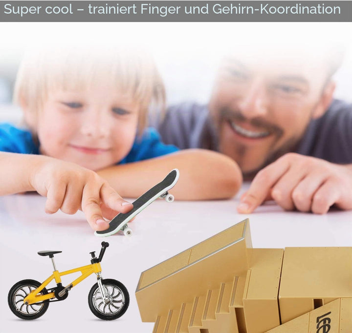 Skate Park Kit Rampenteile für Tech Deck Fingerboard 3 Mini Finger Skateboard 2 Fingerbike Griffbret