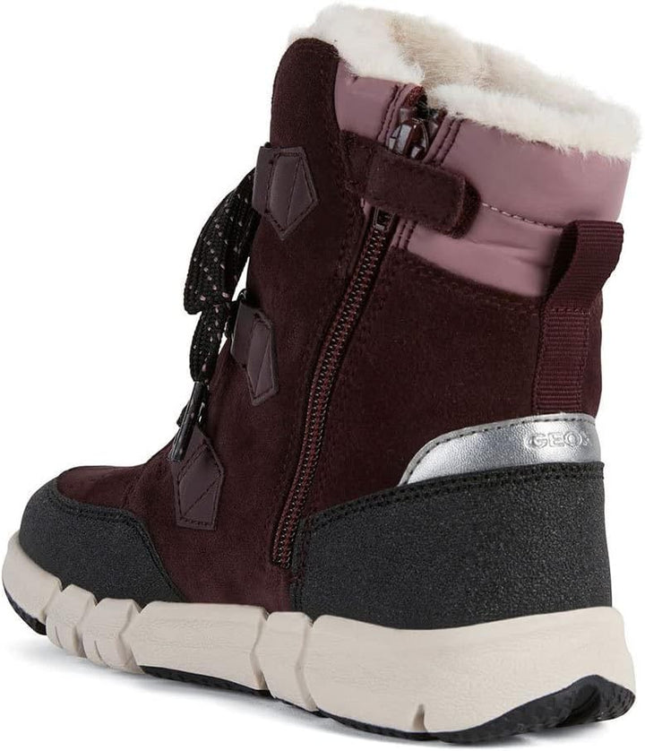 Geox Mädchen J Flexyper Girl B Ab Stiefeletten 31 EU Dk Burgundy, 31 EU Dk Burgundy
