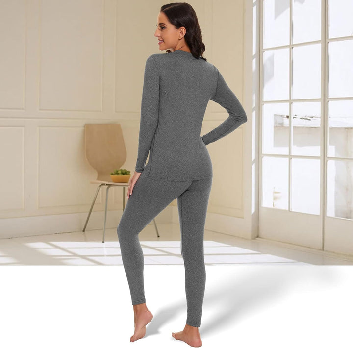 SIHOHAN Damen Thermounterwäsche Set, Warme Unterwäsche gefütterte Long Johns für Damen, Winter Therm