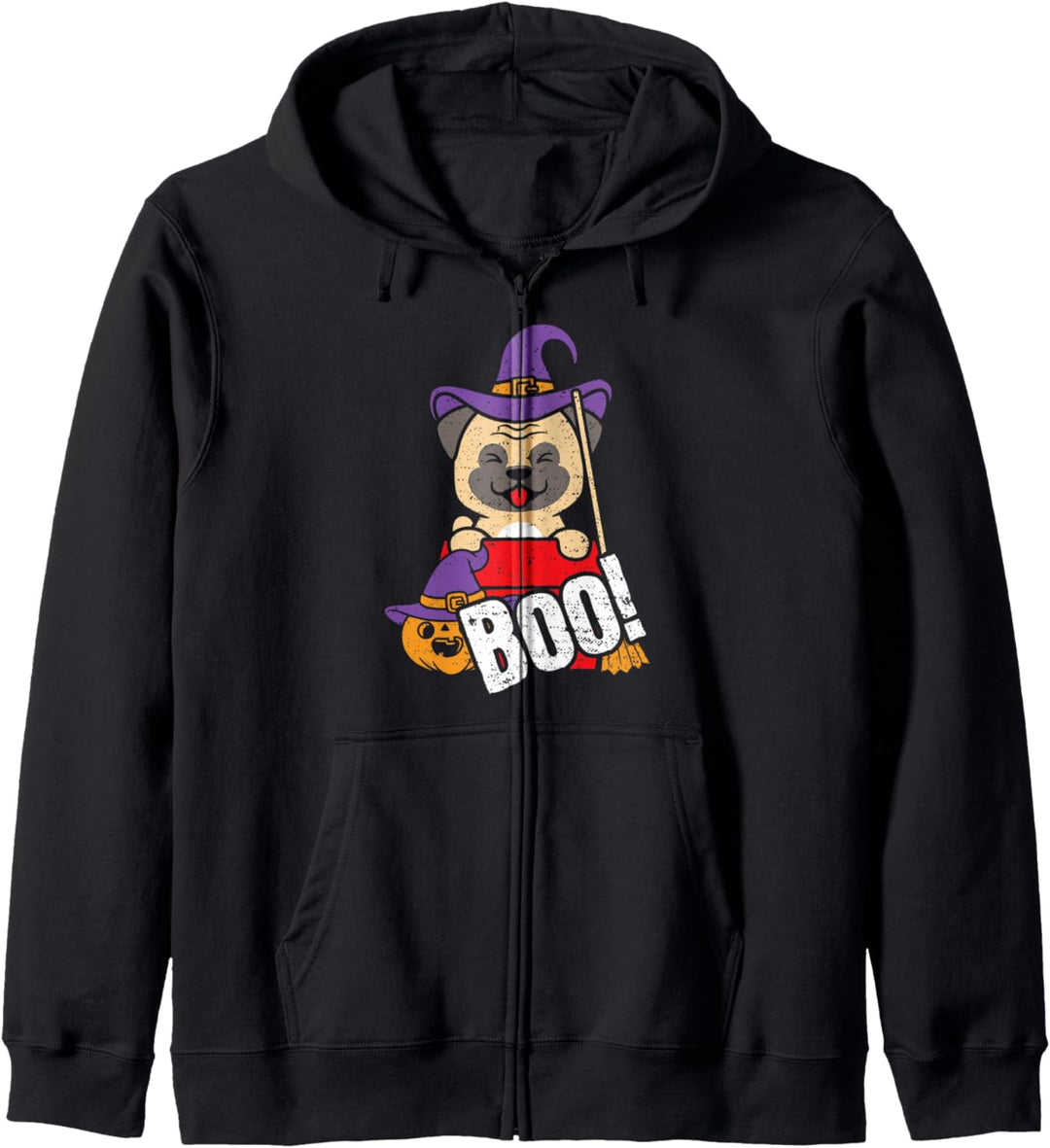 Halloween: Boo! - Hunde Sprüche Kapuzenjacke