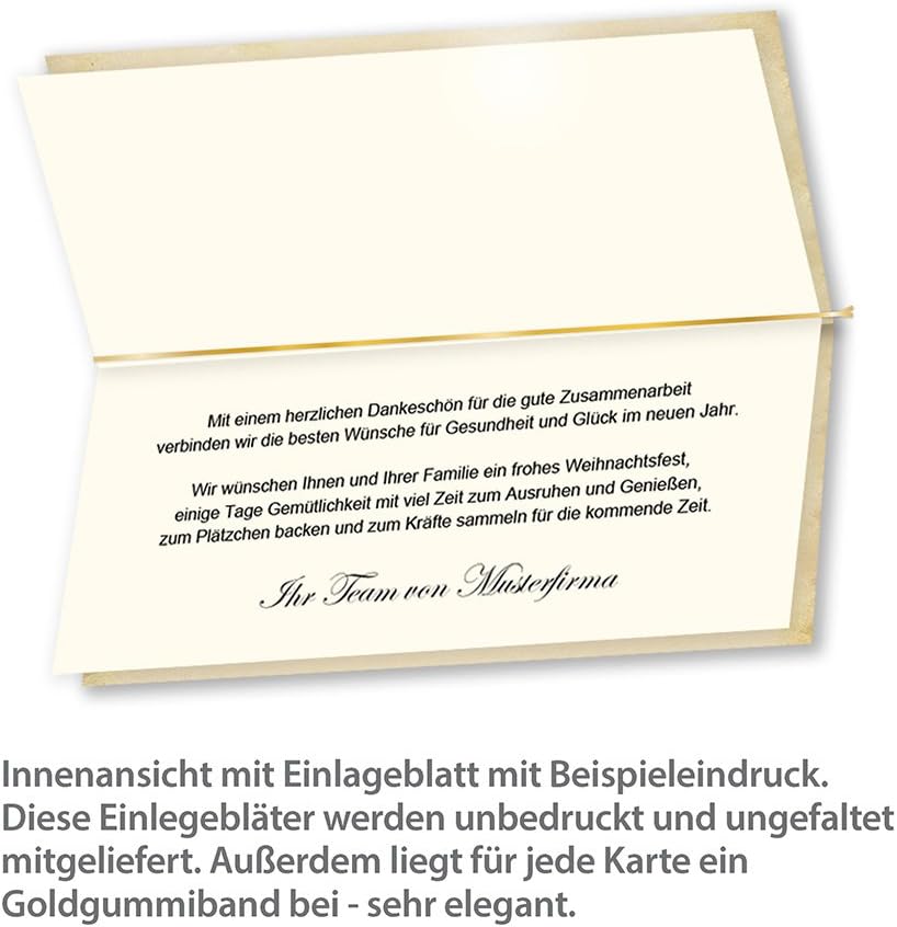 TATMOTIVE 50-er Set Weihnachtskarten Klappkarten Grusskarten Set Motiv Winteridylle Frohe Weihnachte