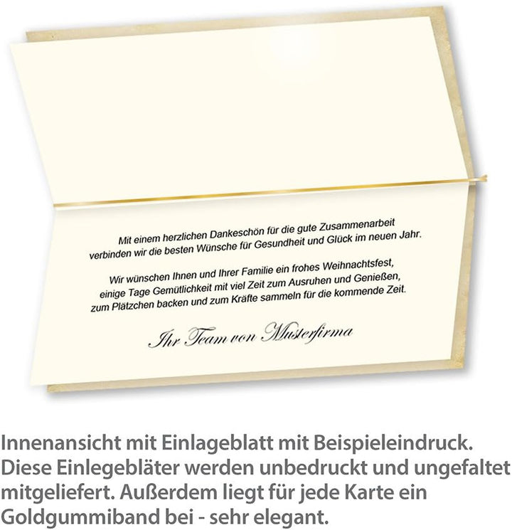 TATMOTIVE 50-er Set Weihnachtskarten Klappkarten Grusskarten Set Motiv Winteridylle Frohe Weihnachte
