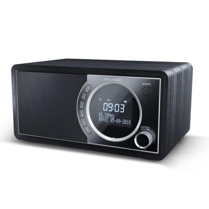 SHARP DR450 Digitalradio (DAB/DAB+/FM mit RDS, Bluetooth, Wecker-Funktionen, 6 Watt), schwarz Mono D