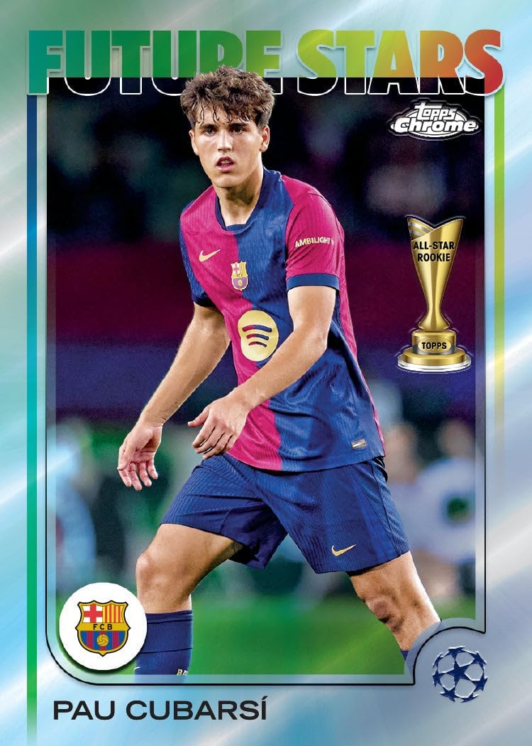 2024-25 Topps Chrome® UEFA Club-Wettbewerbe - Vorteilsbox - 7 Packungen pro Box - 4 Karten pro Packu
