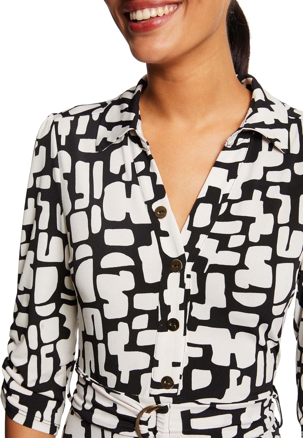 Morgan Damen Robe, Gebrochenes Weiss / Schwarz