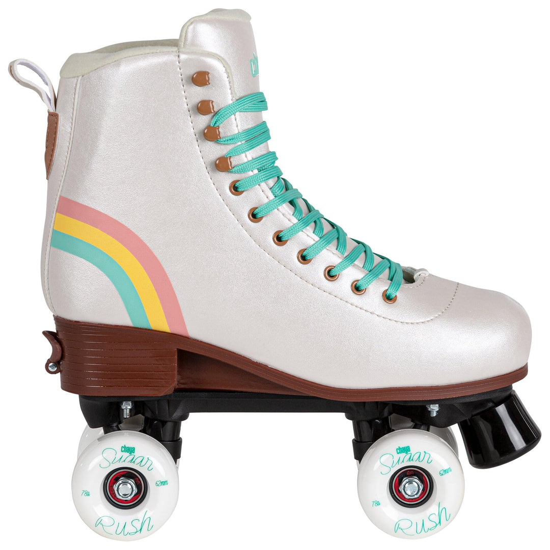 Chaya Roller Skates Bliss Vanilla, grössenverstellbar, für Kinder in Vanille, 59mm/78A Rollen, ABEC