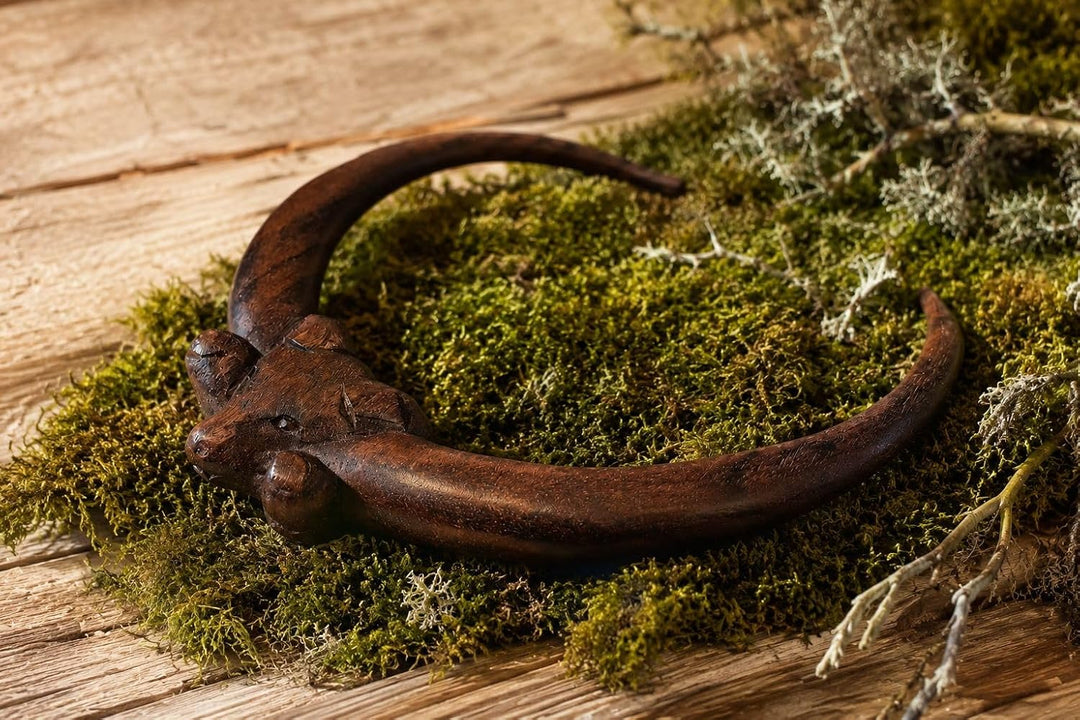 Windalf Wikinger Torques RAM Ø12.5 cm Halsreif Widderkopf Nordische Mythologie Holz