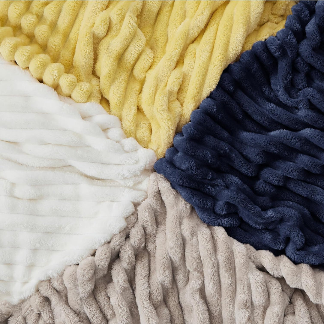BEDSURE Kuscheldecke Flauschig Decke Fleecedecke – Weiche Warme Grobe Korddecke Gemütlicher Sofadeck