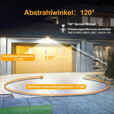 MEIKEE 25W LED Strahler mit Bewegungsmelder Fernbedienung 2100LM 6500K Superhell LED Fluter mit Sens