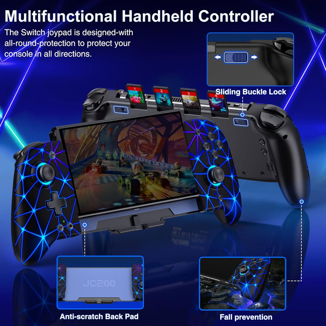 Handheld Switch Controller, Switch Controller Griffe mit 4xSpiele Karten Slots, Switch Spiele Zubehö