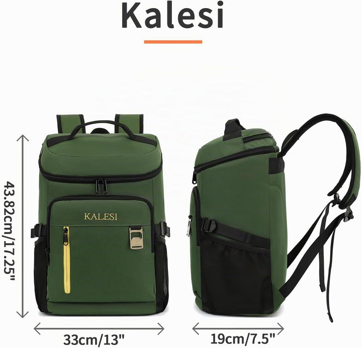 Kalesi Kühlrucksack 36 Dosen Leichter Isolierter Rucksack Kühler Auslaufsicher Reise Camping Mittage