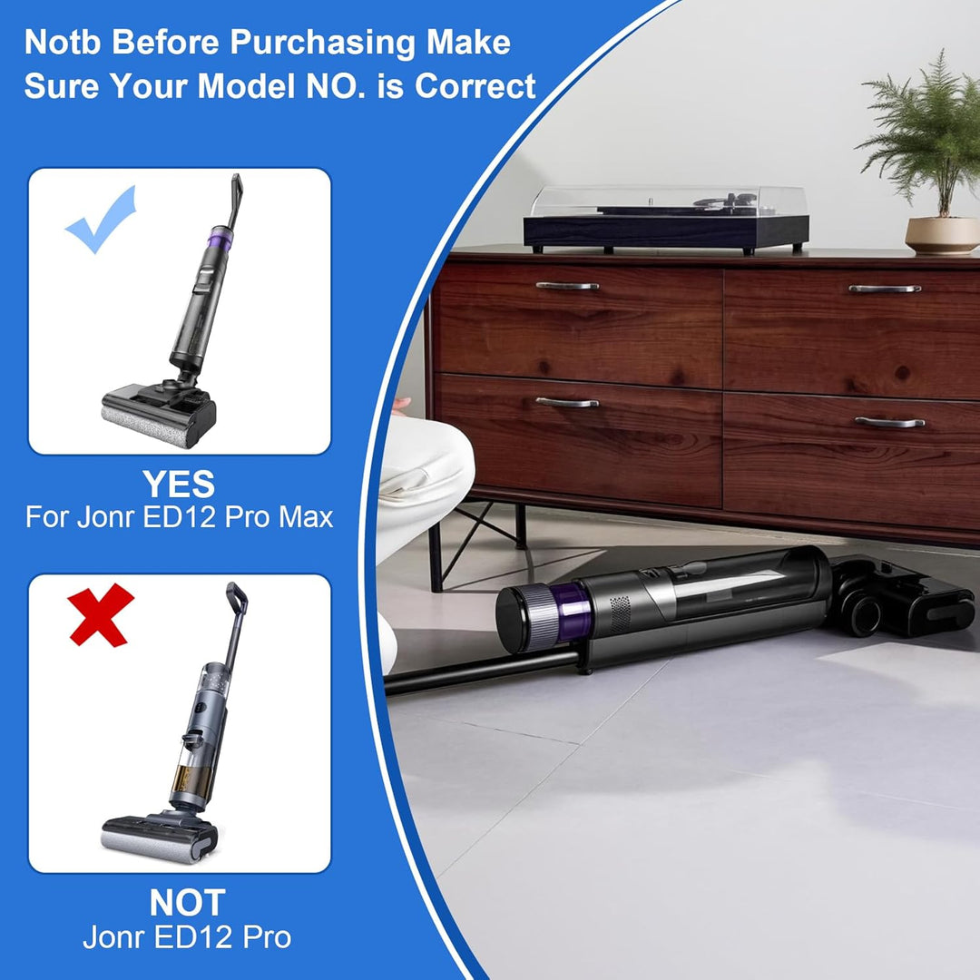Bürstenwalze und Filter Zubehörset für JONR ED12 Pro Max Nass Trockensauger Ersatzteile (2 bürste, 2