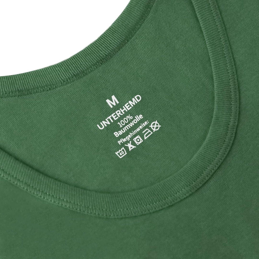 Unterhemd Herren 3/5er Pack Tank Top Baumwolle Männer Schwarz Weiss Mehrfarbig S 3x Armeegrün, S 3x