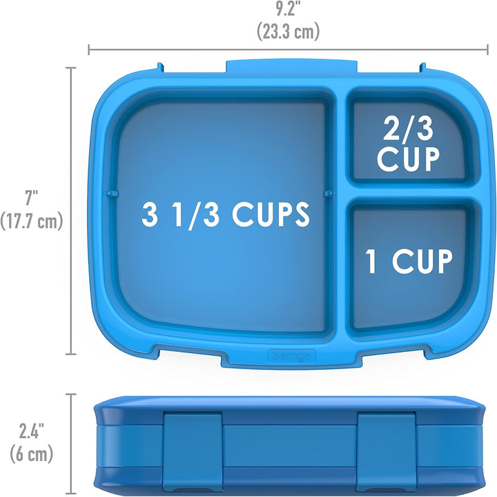 Bentgo Fresh - Auslaufsichere Lunchbox | Bento Box mit 4 Unterteilungen, Blau, Blau