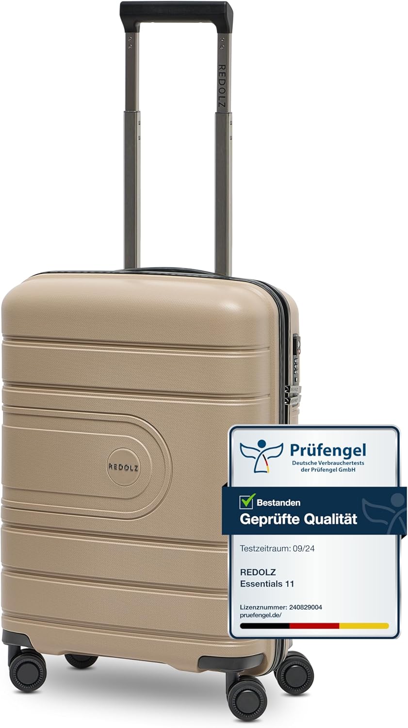 REDOLZ Hartschalen Kabinen-Koffer | Kleiner Trolley 40 x 20 x 55 cm aus hochwertigem, leichtem Polyp