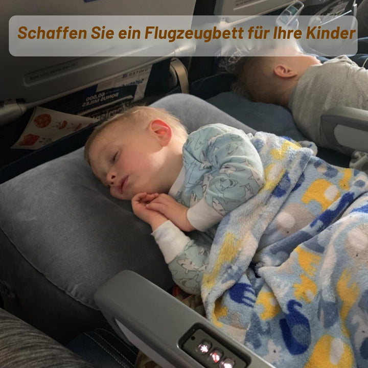 Maliton Fussstütze Flugzeug，Aufblasbare Fussstütze Kissen für Reisen Auto &amp; Zuhause &amp; Büro, Höhenver