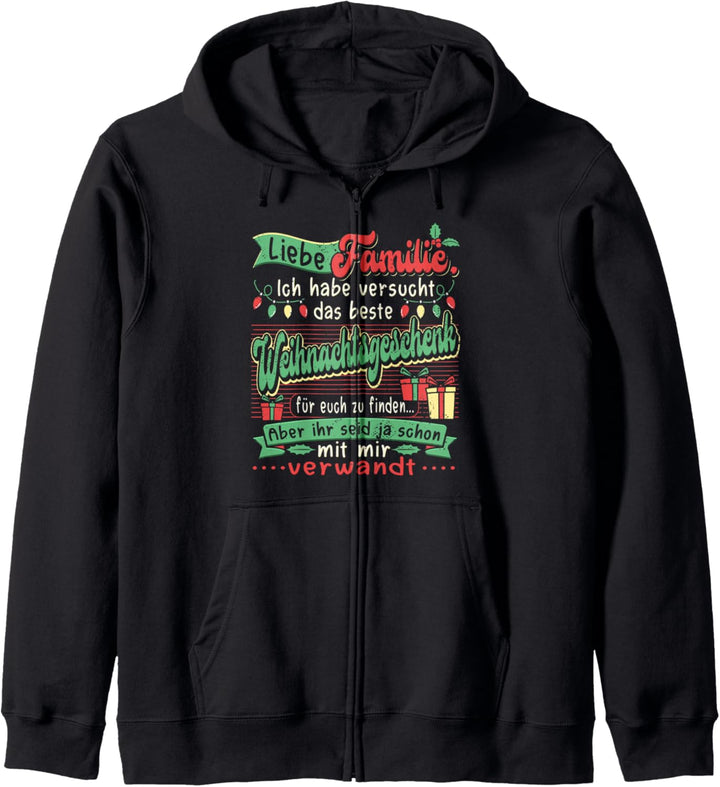 Weihnachten Familie Lustig Damen Herren Weihnachts Kapuzenjacke