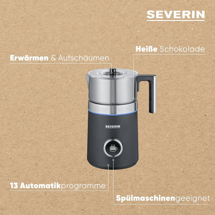 SEVERIN SPUMA 700 PLUS Induktions-Milchaufschäumer, elektrischer Milchaufschäumer ohne Anbrennen, sp