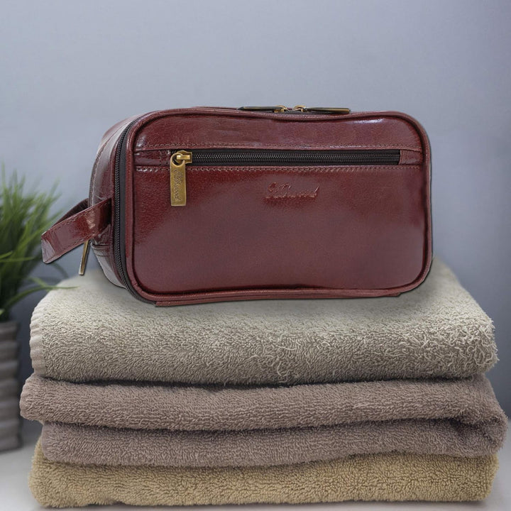 ASHWOOD - Leder - Wäschetasche/Rasierentasche Chelsea - Cognac Braun, Cognac Braun