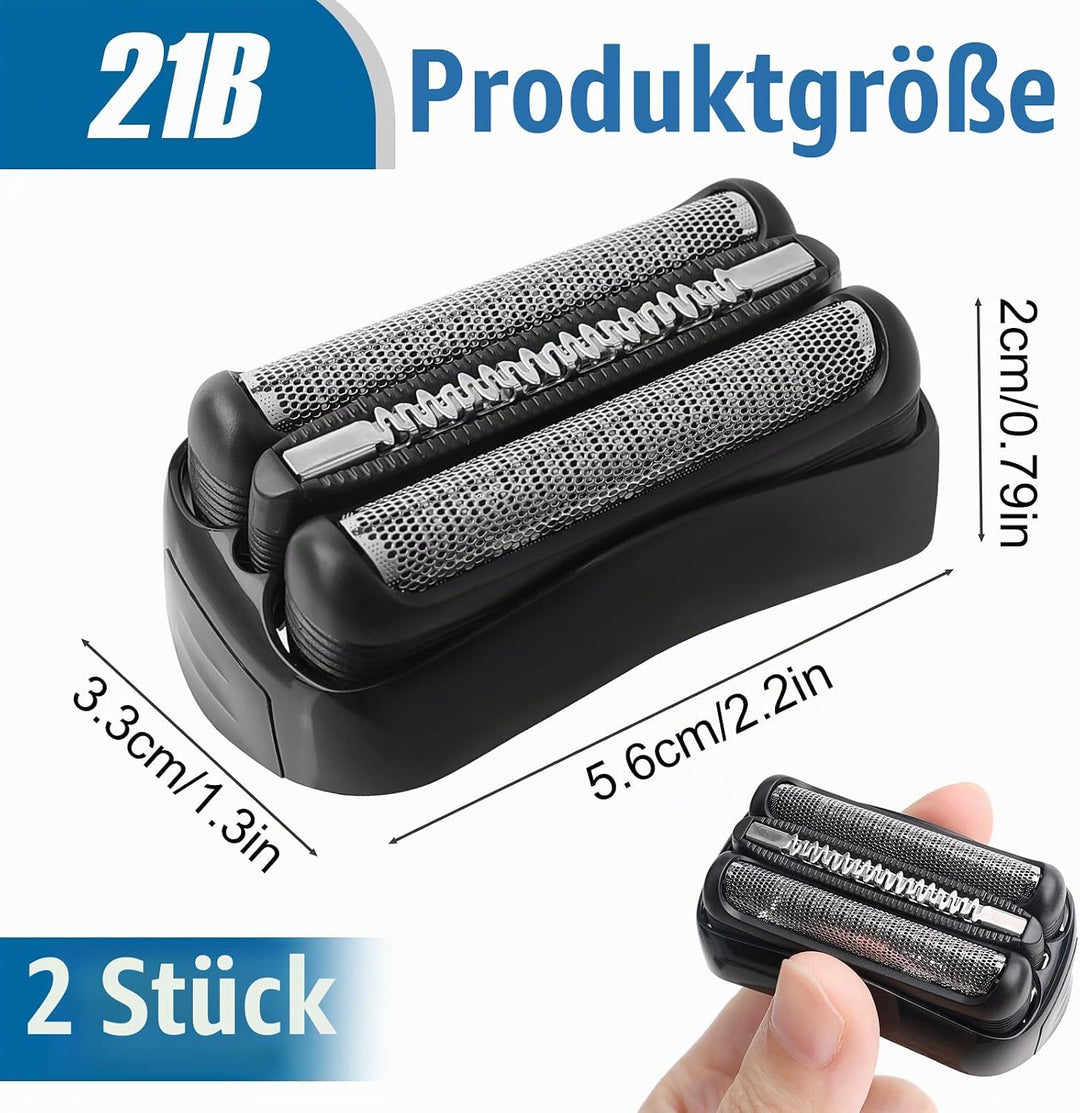 2 Stück Series 3 Scherkopf für Br*un, Elektrischer 21B Series 3 Rasierkopf S3 Scherkopf Ersatzrasier