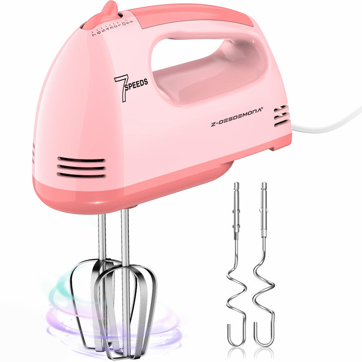 Elektrischer Handmixer, Kleine Lebensmittelmischer 7 Geschwindigkeiten Handmischer, 304 * (2 * Beate