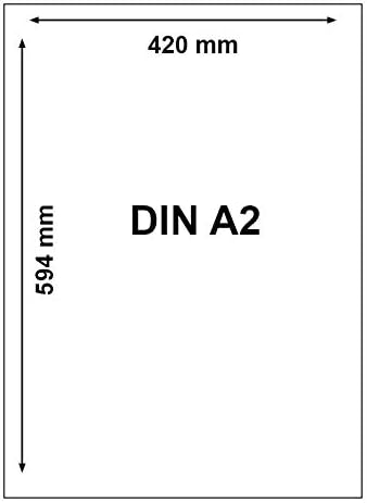 25 Blatt DIN A2 starkes weisses Papier 170g/m² von Top Lamination - Top Qualität