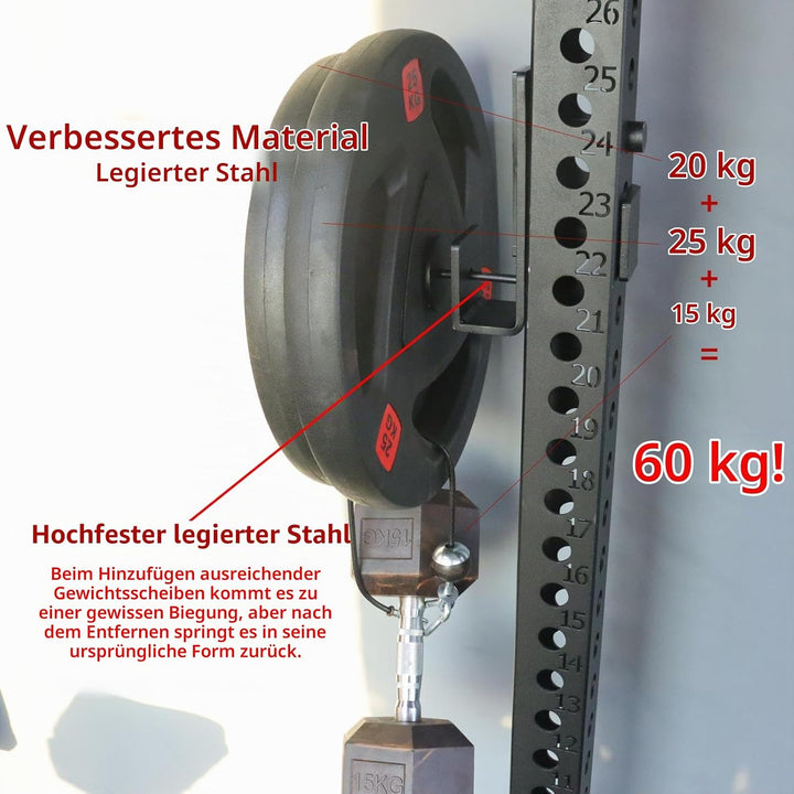 AHTAPFON Gym Pin Extender with 1 x Spring Clip,Weight Stack Pin,Weight Extender Pin,Fits Add 2" Weig