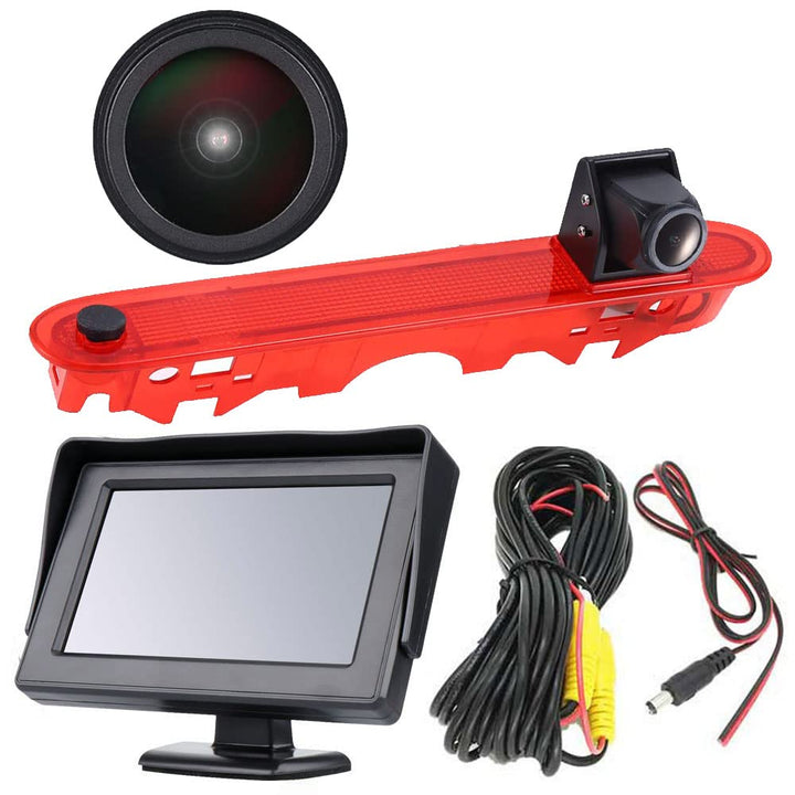 4.3 Zoll TFT LCD Farbdisplay Monitor + Super HD Nachtsicht Rückfahrkamera für Renault Kangoo II 2007