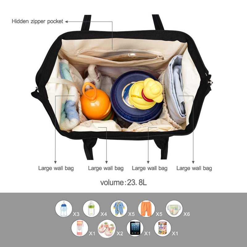 pipi bear Wickelrucksack Tasche Wasserdichte Baby Wickeltasche Coole Mama Rucksack Organizer Grosse