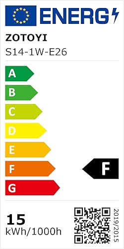 ZOTOYI Lichterkette Aussen 45M, S14 Lichterkette Glühbirnen Aussen LED mit 45+5 Plastik Birnen, IP65