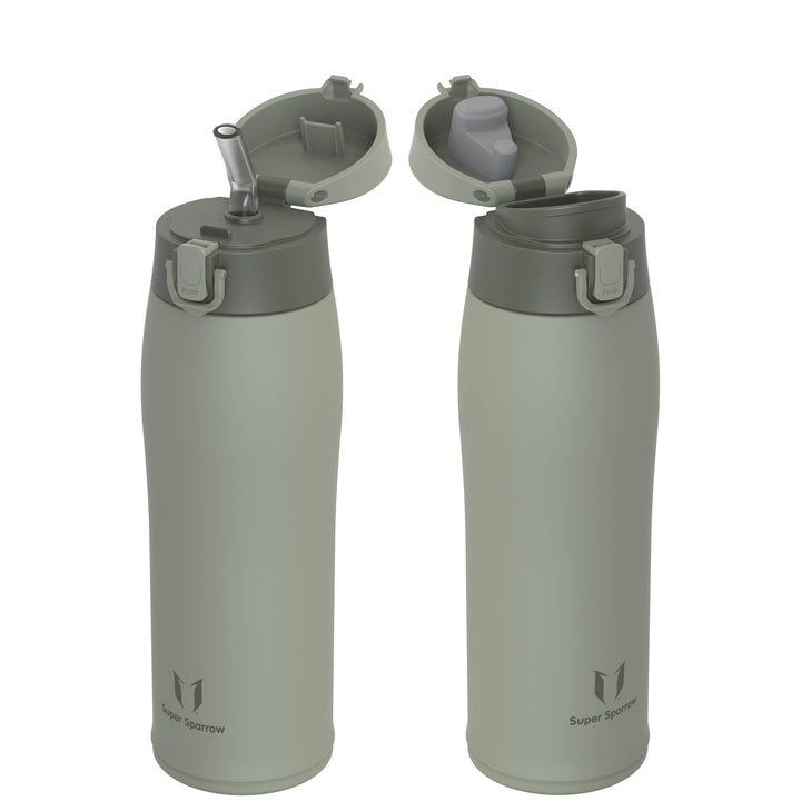 Super Sparrow Trinkflasche Edelstahl 18/8 - Trinkbecher - 750ml - BPA-Frei, Auslaufsicher Thermobech