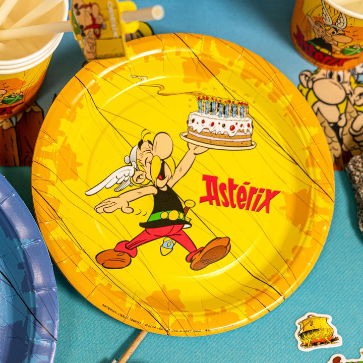 Chaks - offizielles Asterix Partyset Kinder, Teller, Servietten, Luftballons, Einladungen & Girlande