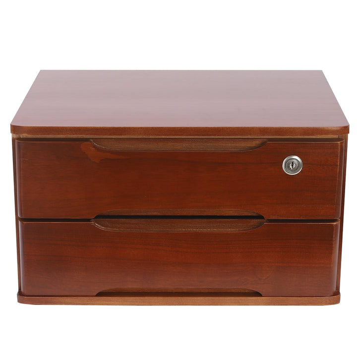 Schubladenbox Schreibtisch, Box Abschliessbar 5kg Tungholz Mit 5-Stufiger Organizer Schlüssel Anti-R