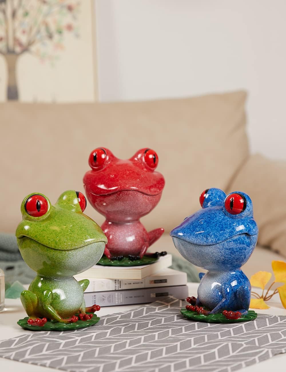 NENBOLEC Schmucktablett Nussschale Dessert Platte Frosch Skulptur Dekor Wohnzimmer Kunst Arts Polyre